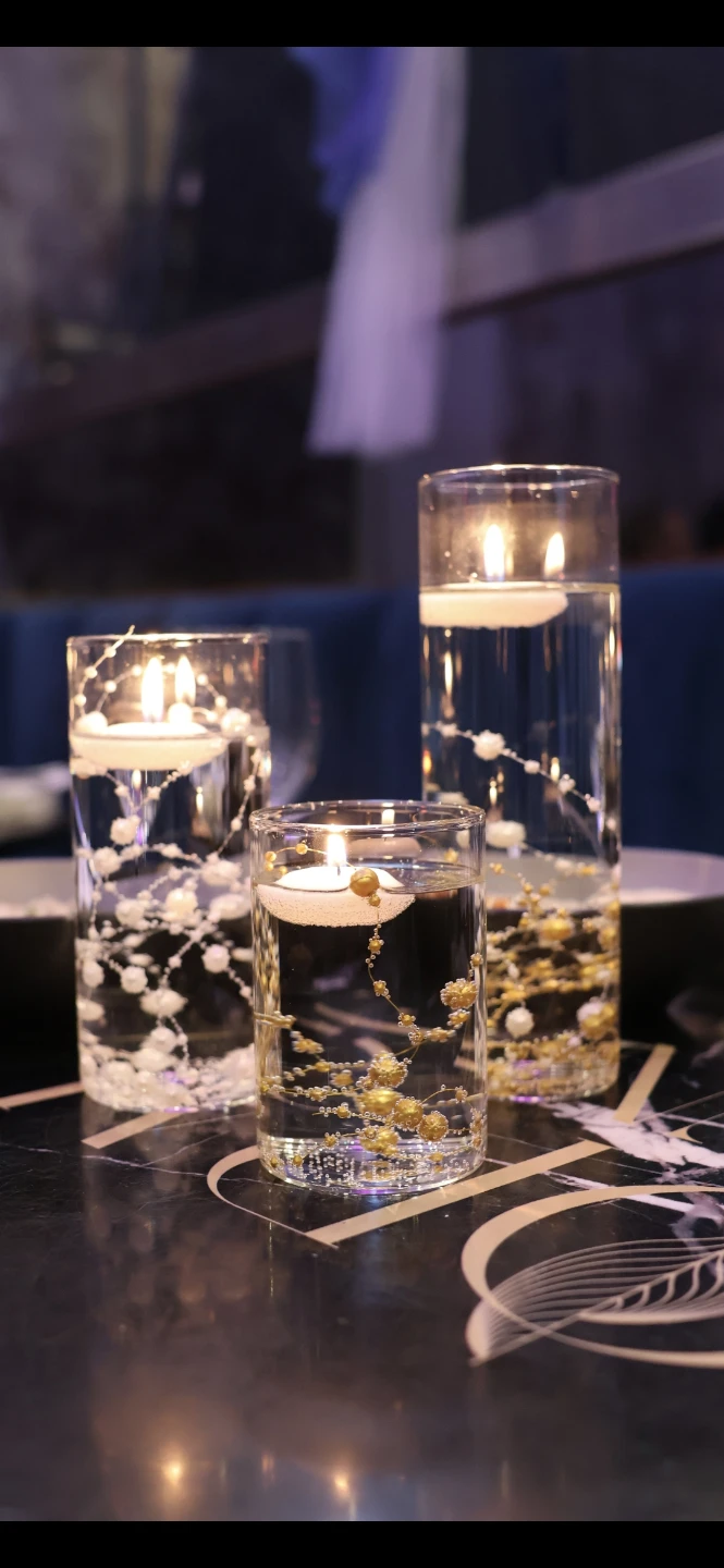 Set of 3 Floating Candle Votive Holders