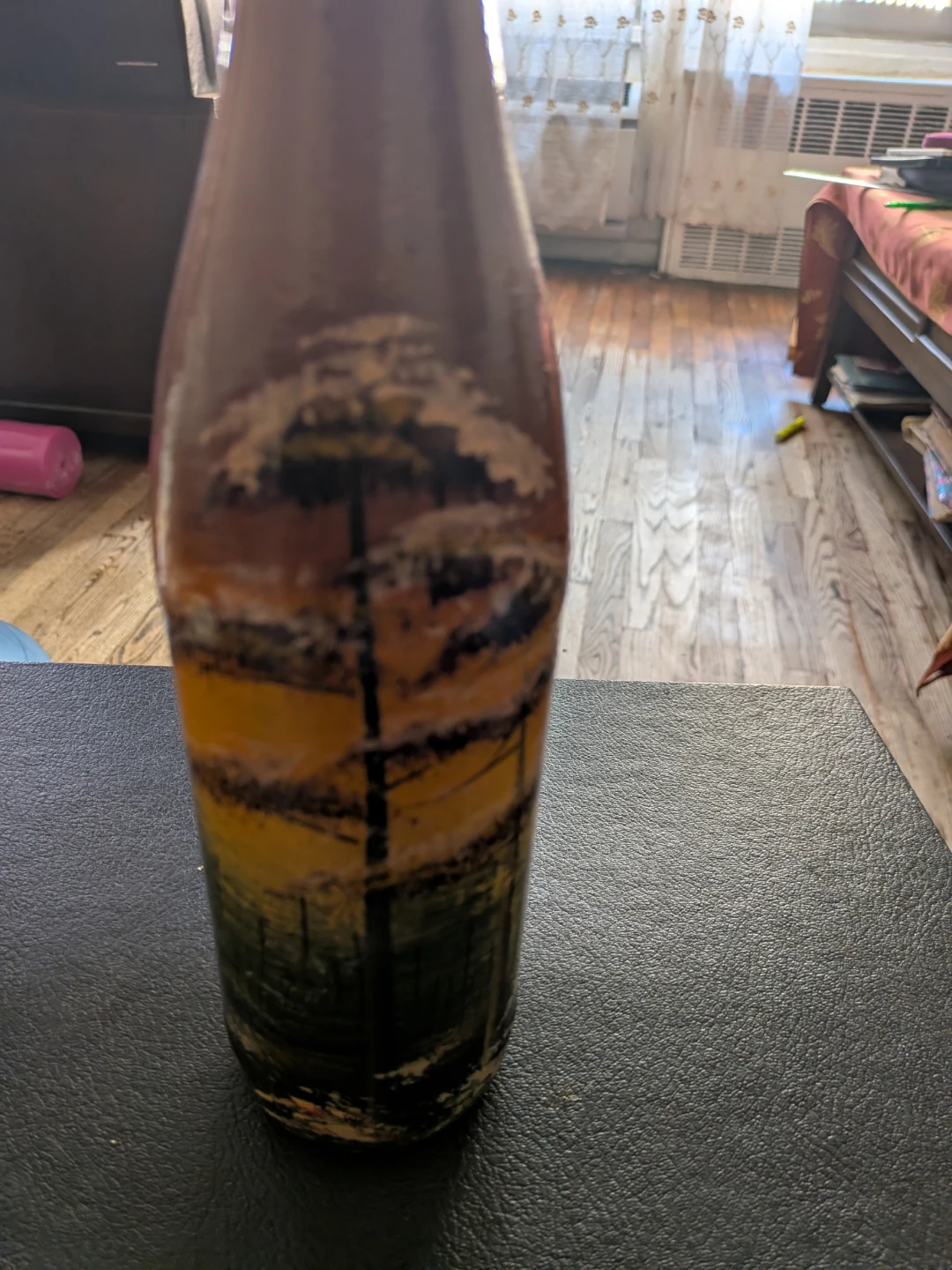 Hand-Painted Glass Bottle - photo 2
