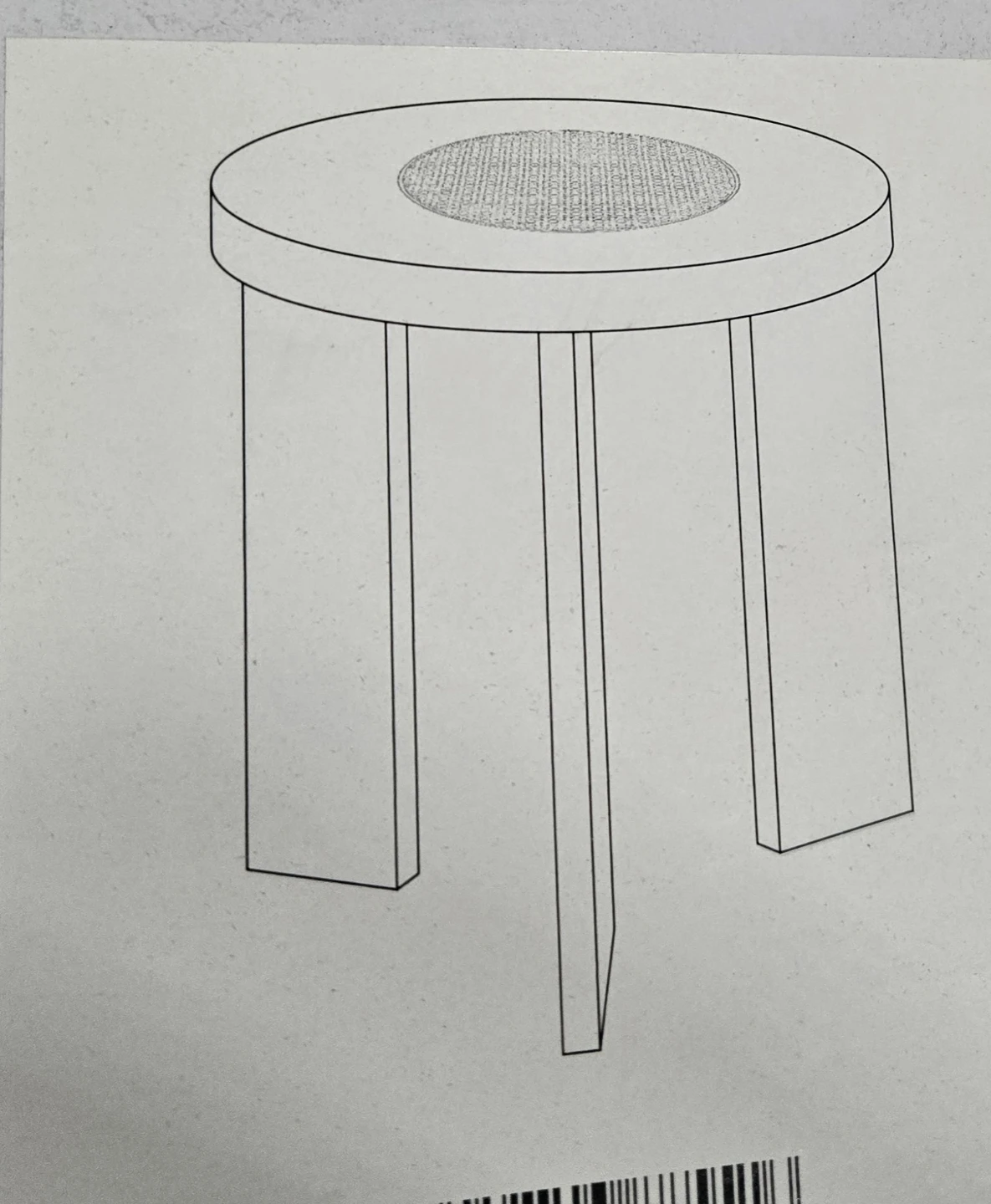 Colour Pop Cane Accent Table - Blue - photo 2