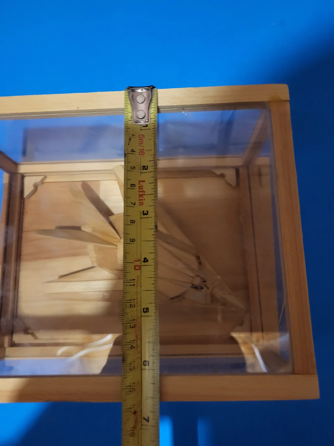 Wooden Model Airplane in Display Case - photo 5