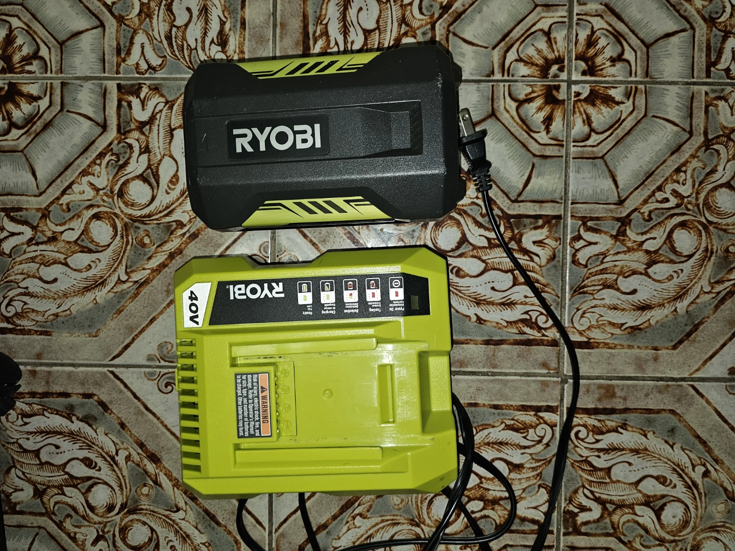 Ryobi 40V Lithium-Ion 2Ah Battery and Charger