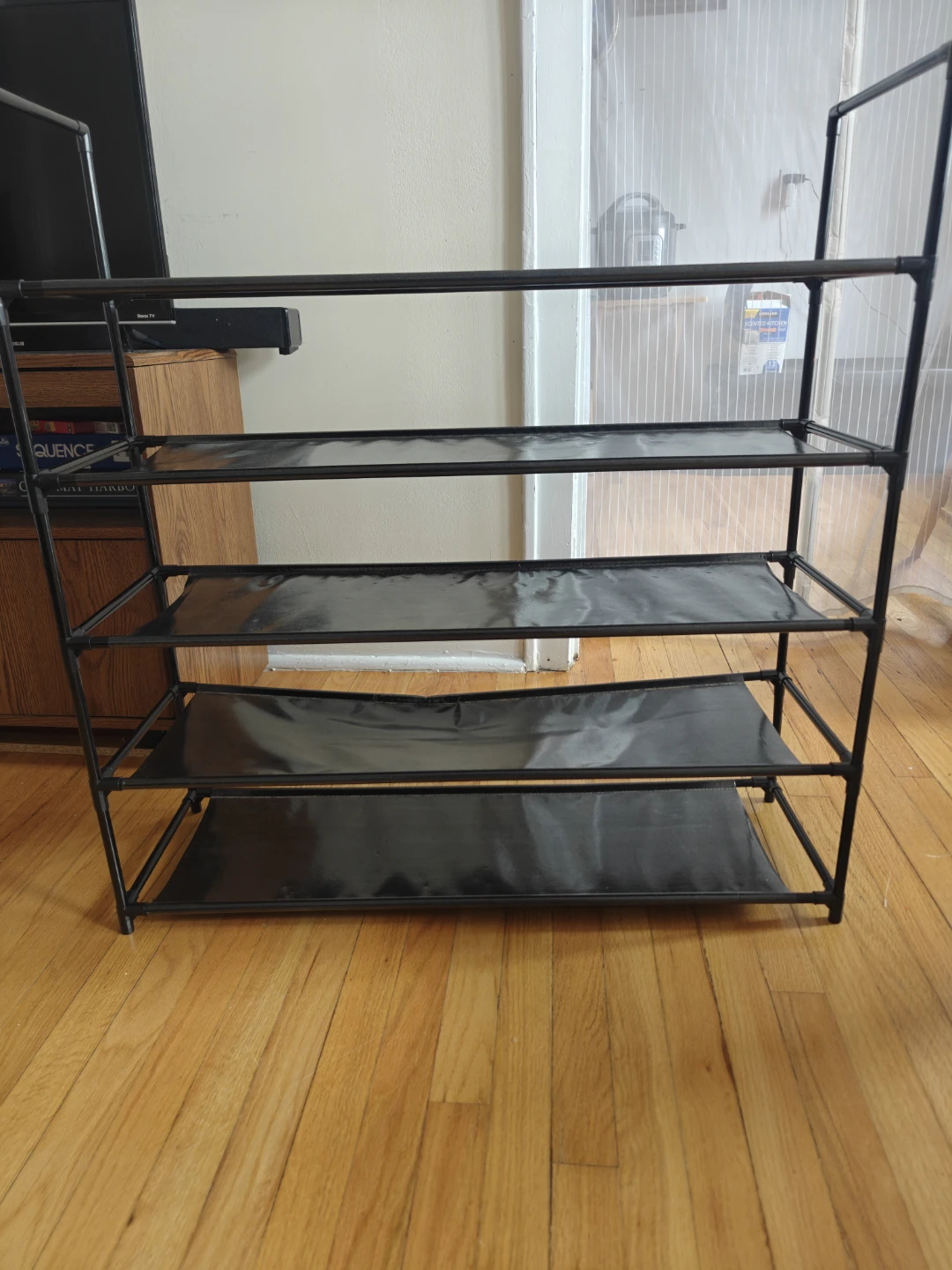 Black 5-Tier Shoe Rack