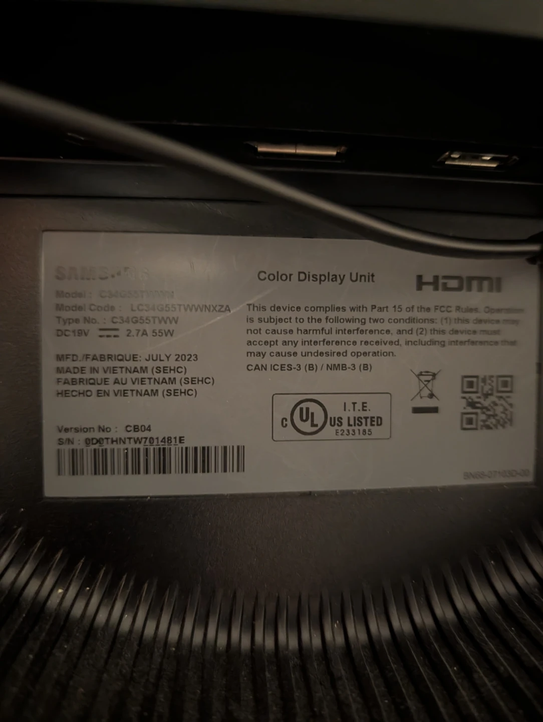 Samsung Odyssey G5 34" Curved Ultrawide Gaming Monitor - photo 2