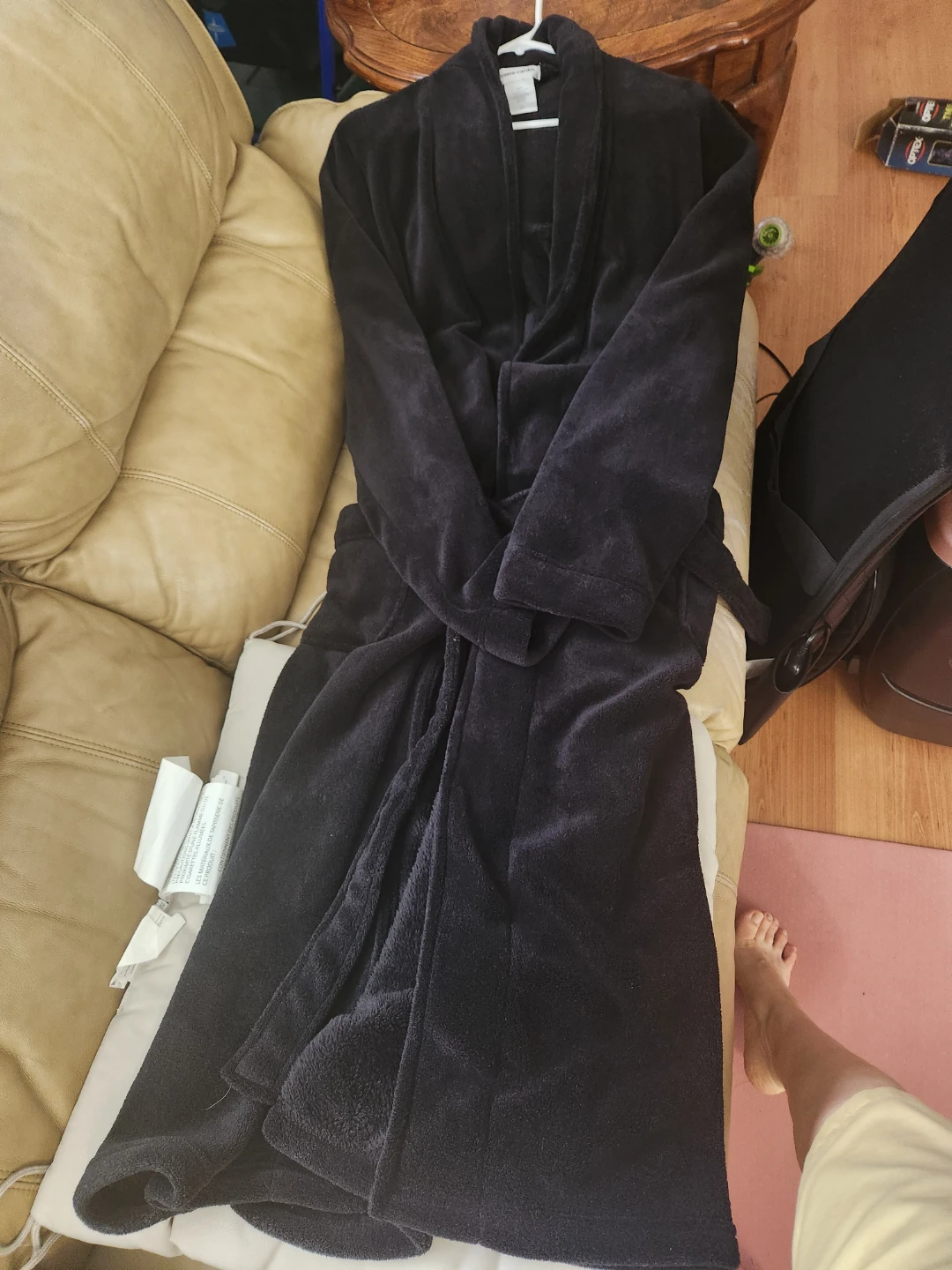 Black Velour Robe