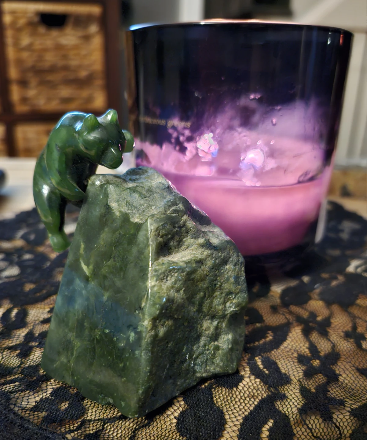 Jade Bear on Jade Stone