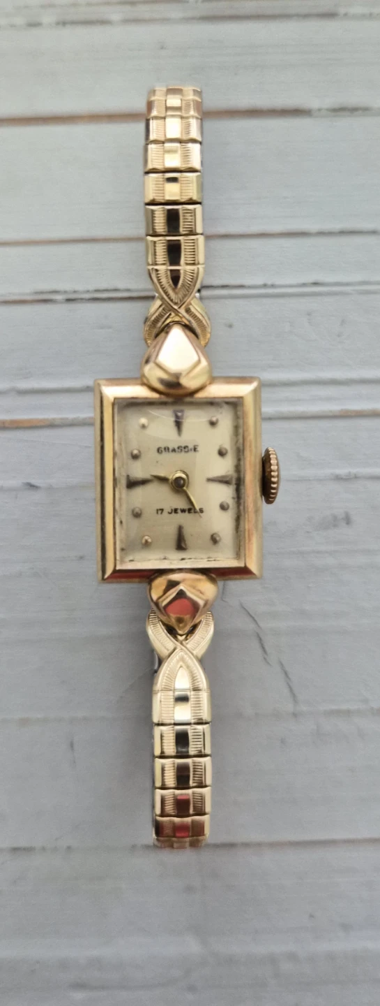 Vintage 1930's Grassie  woman's watch. 14k solud gold. - photo 3