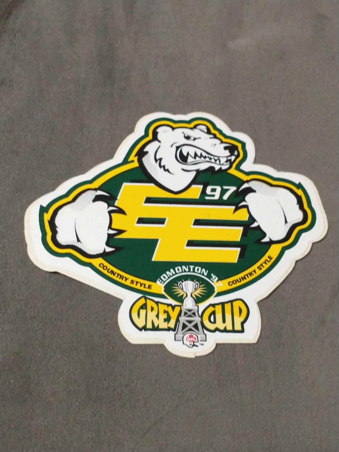 CFL Edmonton Grey Cup '97 Sticker - photo 2