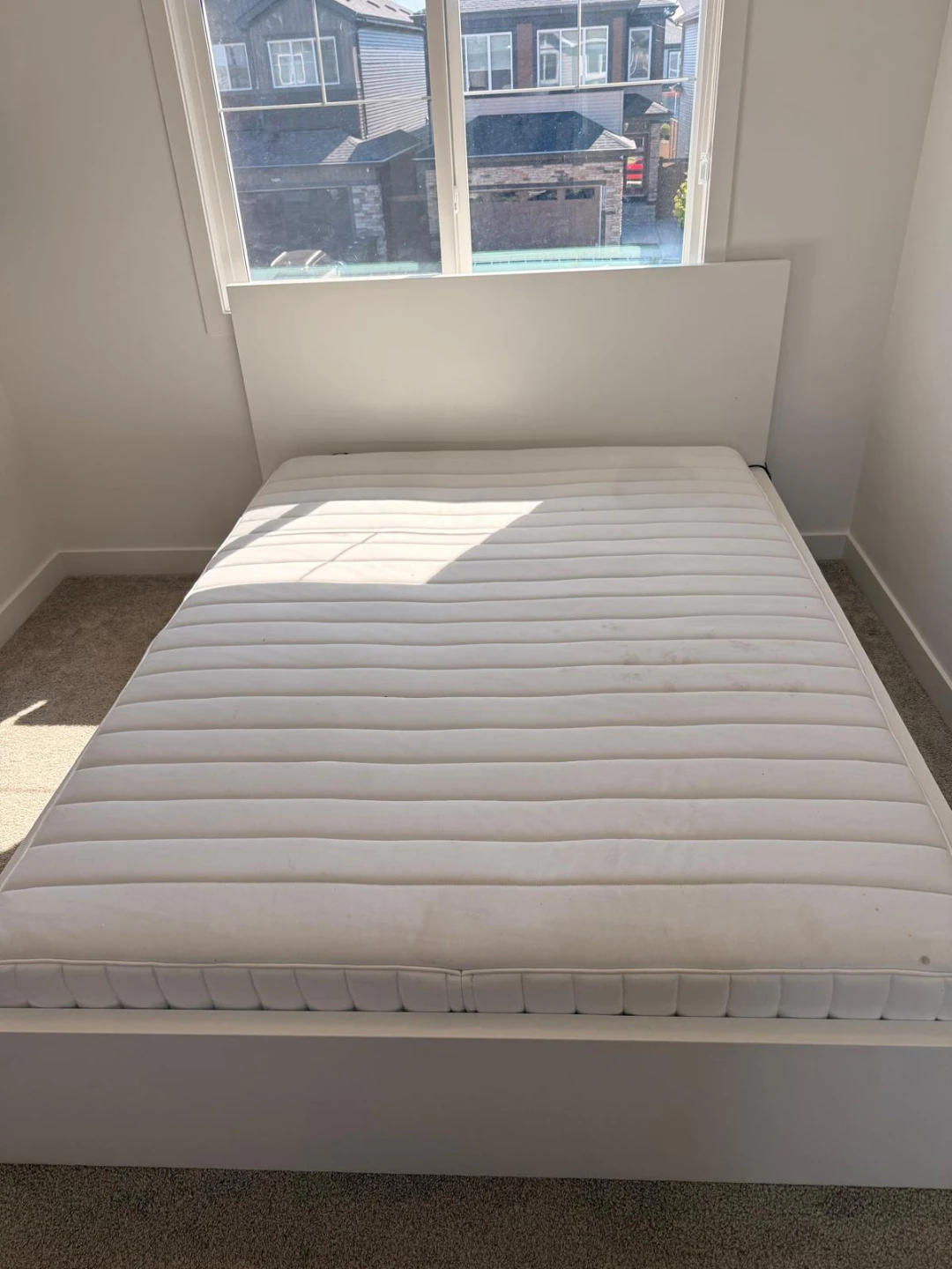 White Bed Frame with Mattress - photo 4