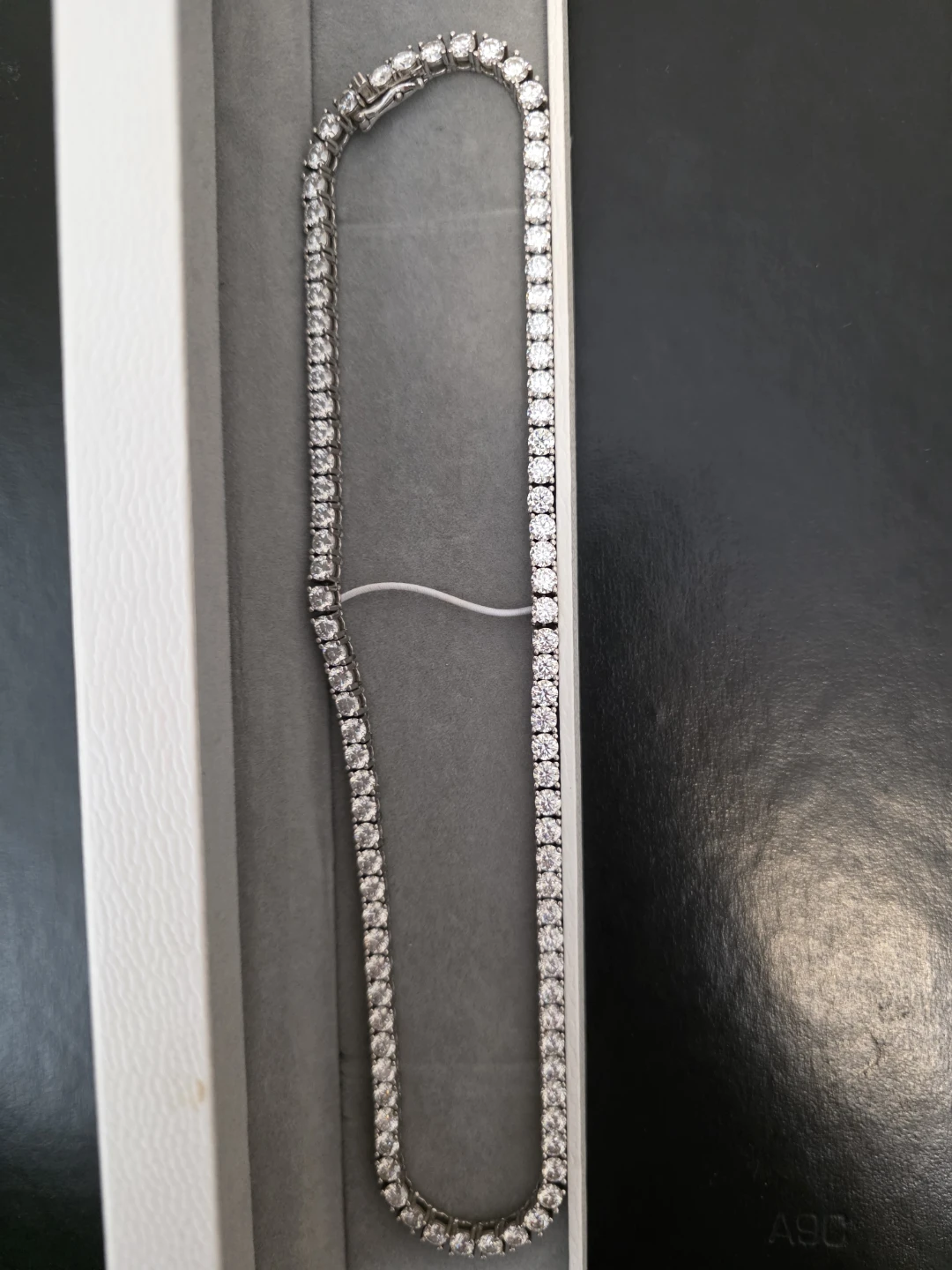 Moissanite Tennis Necklace 4mm w/ box - photo 5