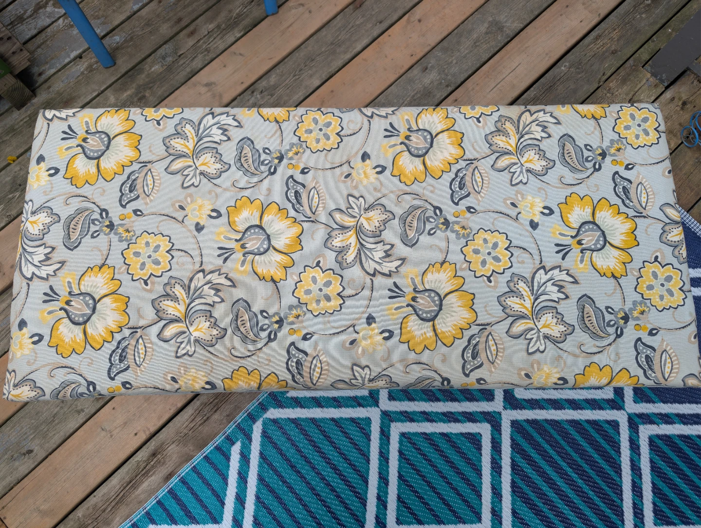 Floral Upholstered Bench - photo 3