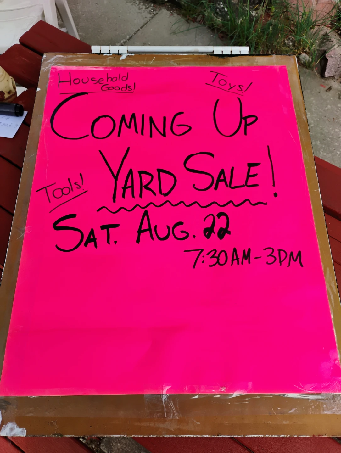 Yard Sale August 22!