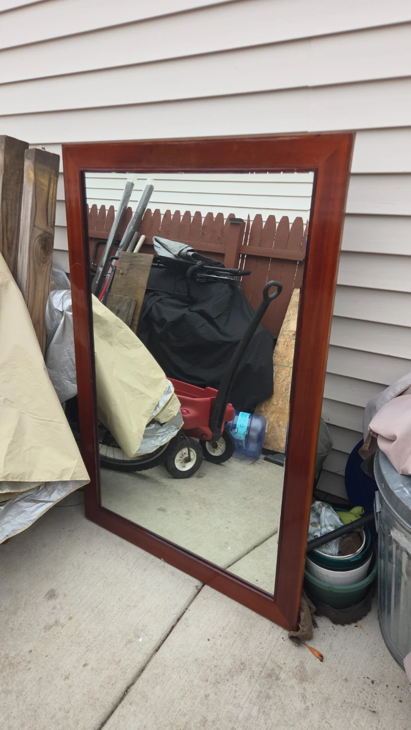Wooden Framed Mirror - photo 2