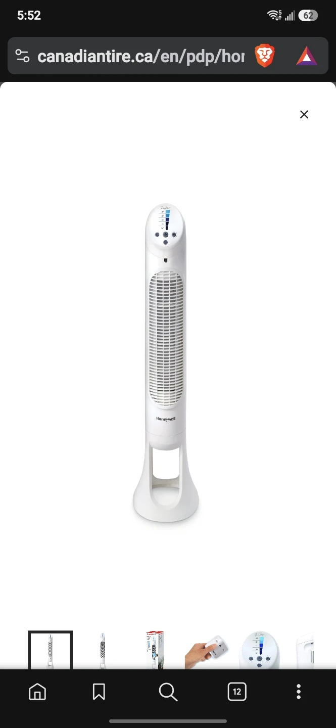 Honeywell QuietSet Tower Fan 40'