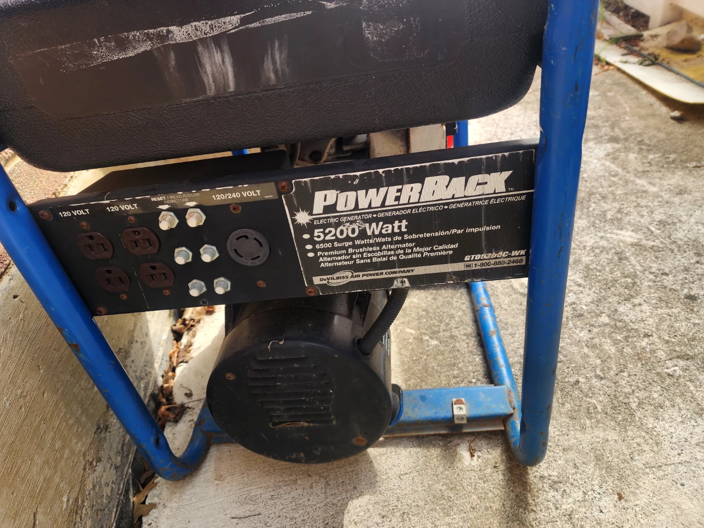 POWERBACK 5200 Watt Electric Generator - photo 2