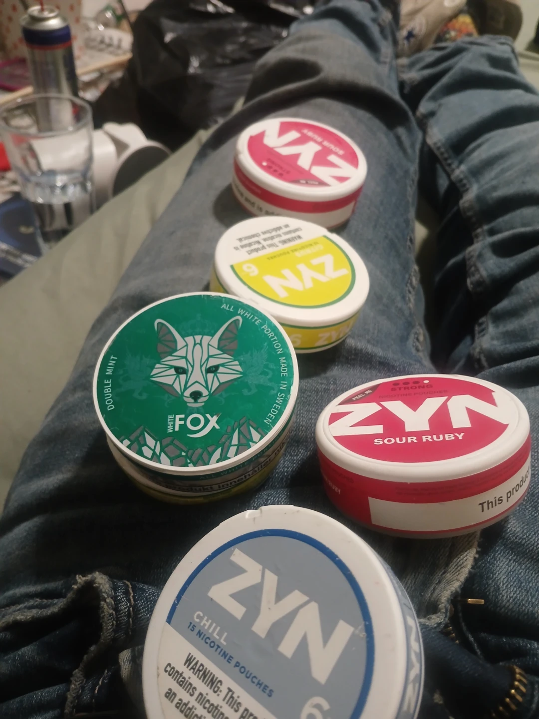 tins of chewing tobacco