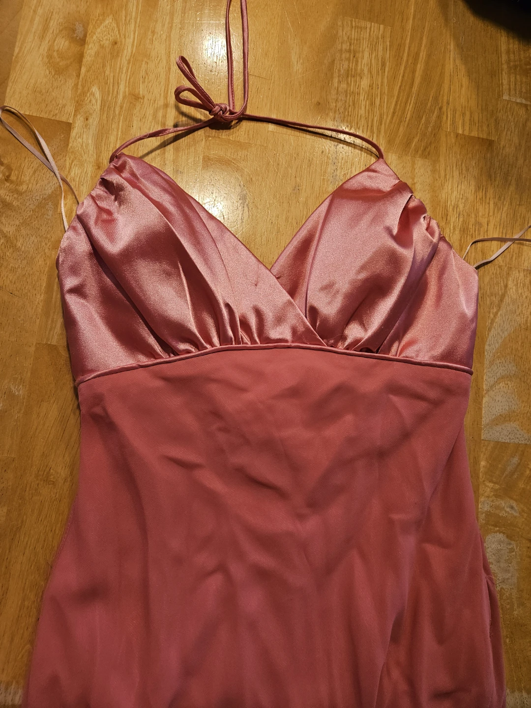 Laura Petites pink halter maxi dress size 7/8