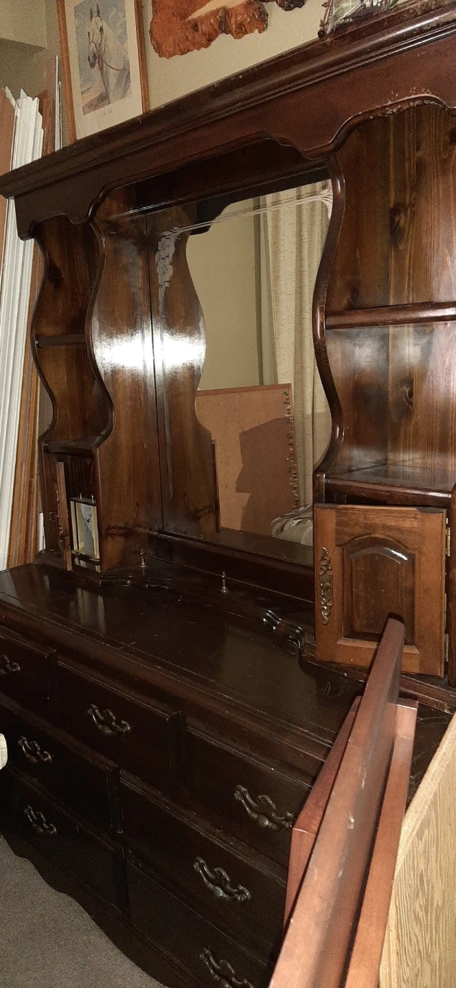 Matching King-size headboard, Dresser, Hutch and Armoire - photo 2