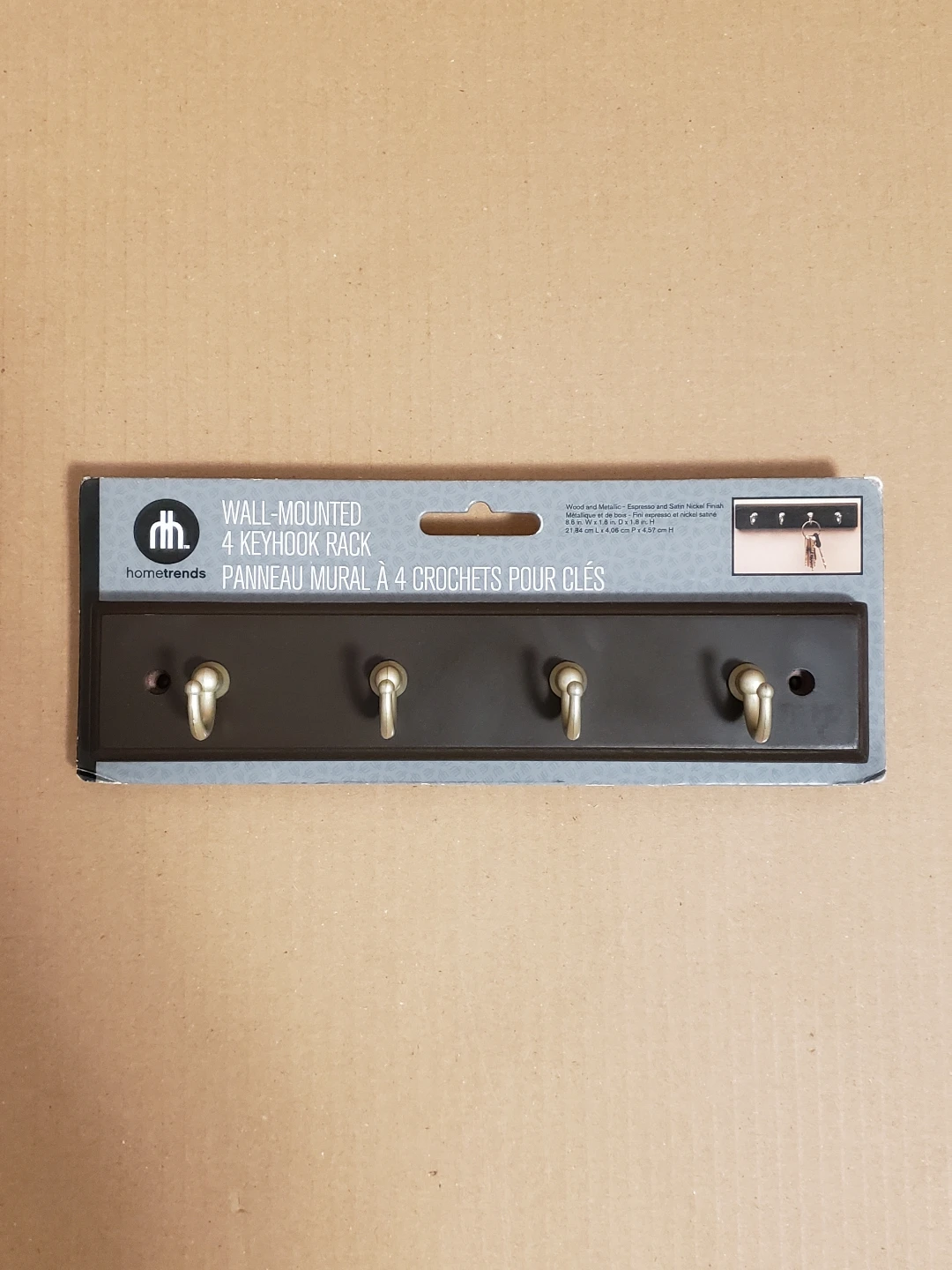 Hometrends Wall-Mounted 4 Keyhook Rack