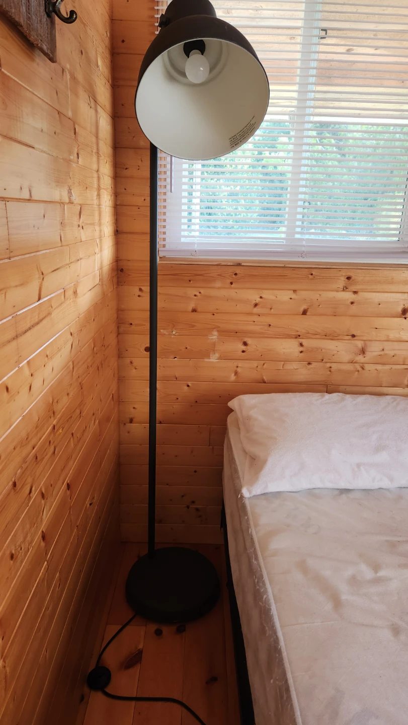 Black IKEA HEKTAR floor lamp