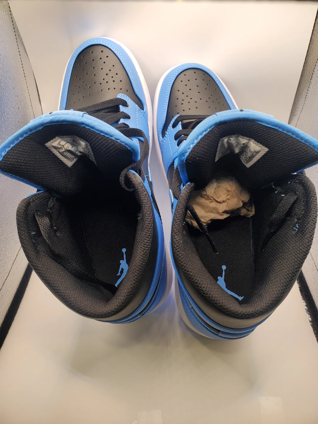 Nike Air Jordan 1 Mid University Blue Black Size 9 - photo 4