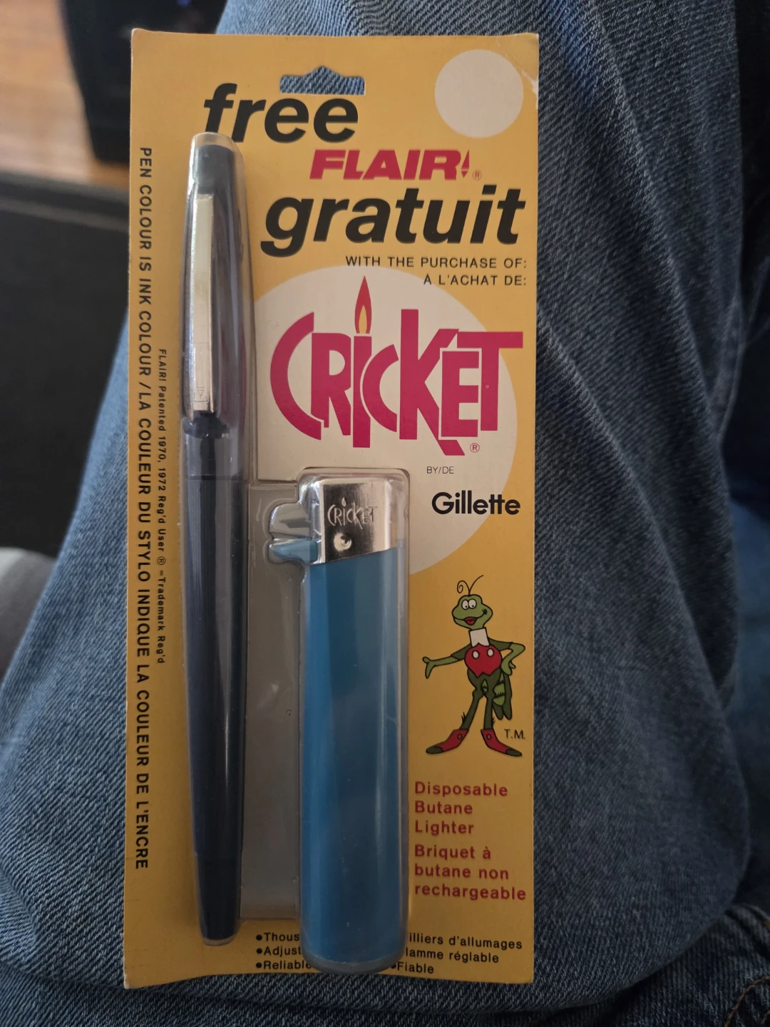 Flair Pen & Cricket Lighter Combo