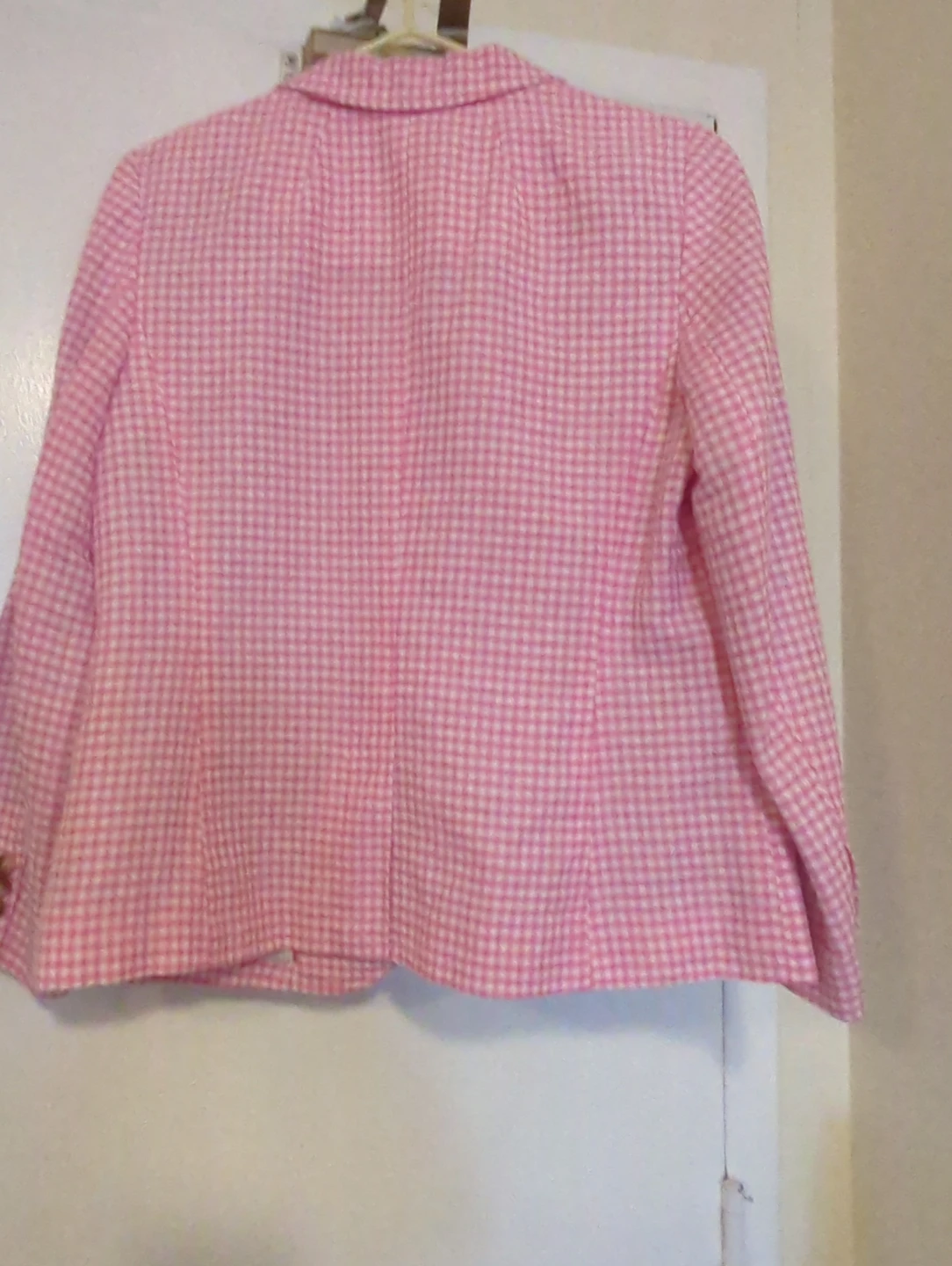 Talbots Petite Pink Gingham Blazer - photo 3