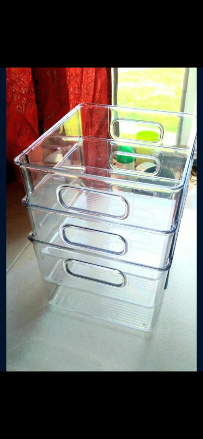 Clear Plastic Storage Bins, $12 each