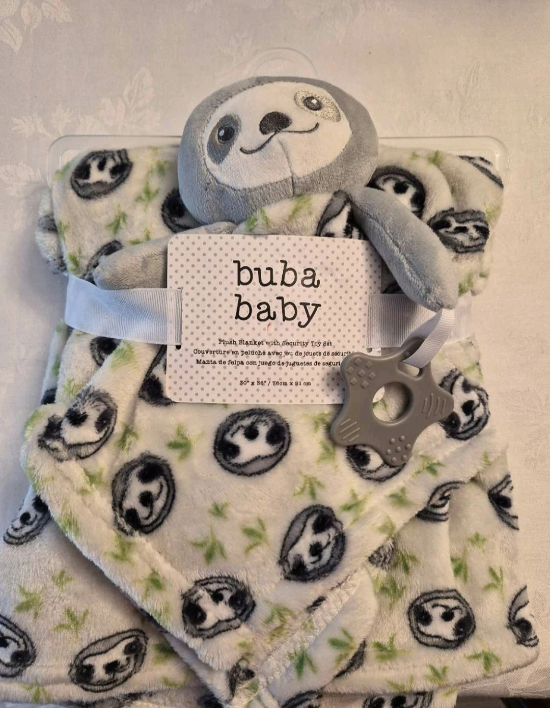 Fleece Baby Blanket Sloth Themed