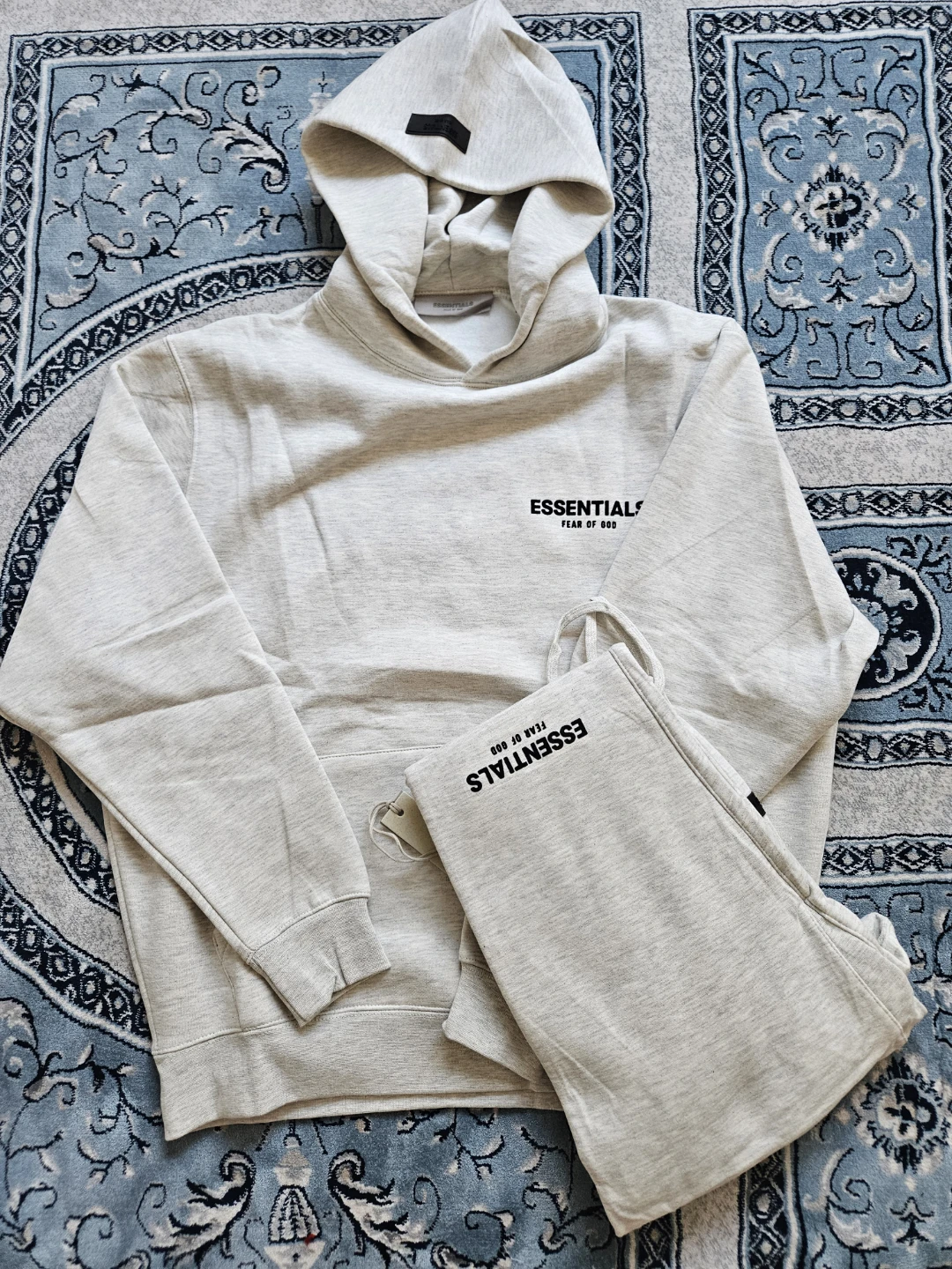 ESSENTIALS Fear of God Hoodie and pants Set -  light Oatmeal - photo 3