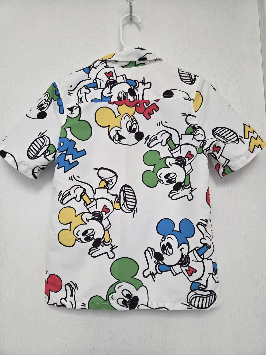 Disney Mickey Mouse Short Sleeve Button Up Shirt