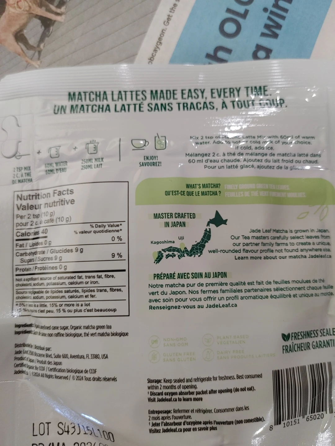 🧡 🇯🇵MADE IN JAPAN🇯🇵 THREE SEALED BAGS OF MATCHA LATTE MIX - photo 3