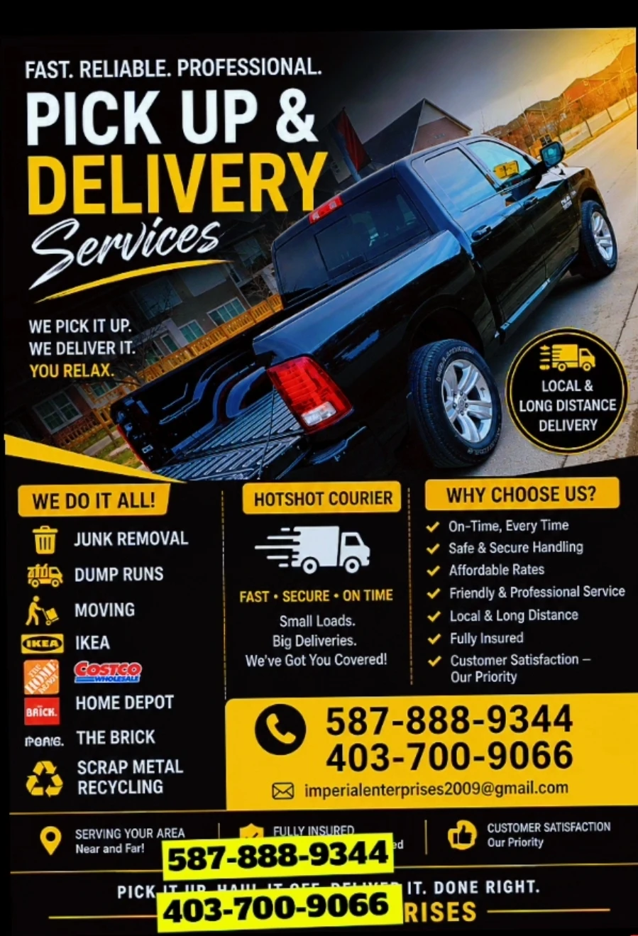 trucks AVAILABLE for DELIVERY n PICKUPS