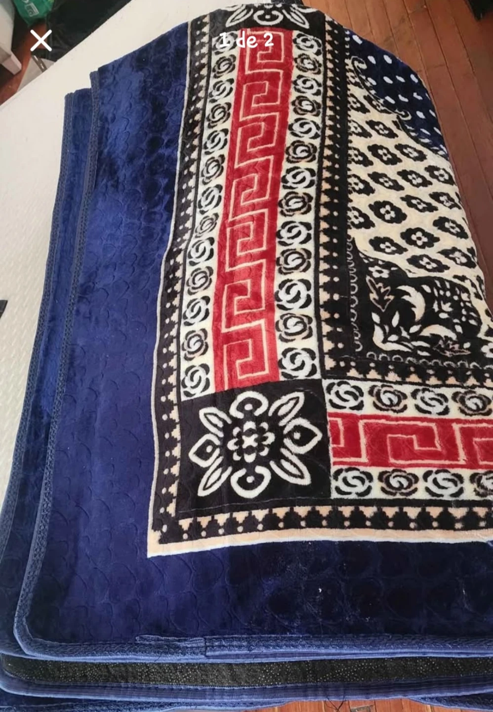 Blue and Red Patterned rug