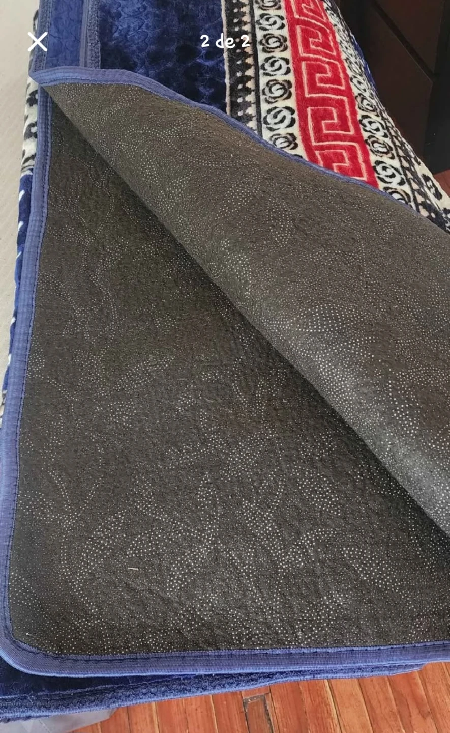 Blue and Red Patterned rug - photo 2
