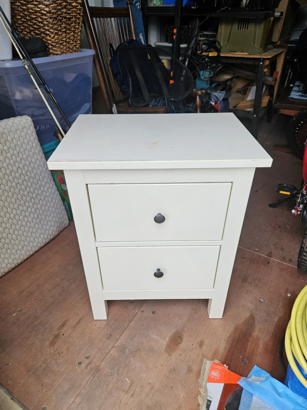 White 2-Drawer Nightstand - photo 2