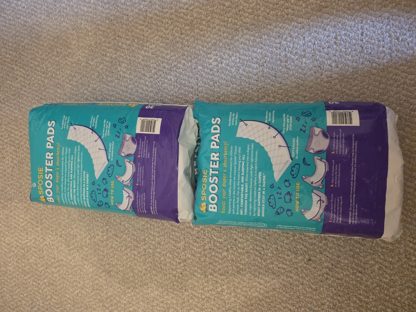 Sposie Booster Pads Size 4-6, 2 Packs of 30 - photo 2