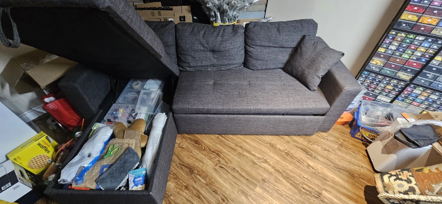 Dark grey sectional sofa bed - photo 4