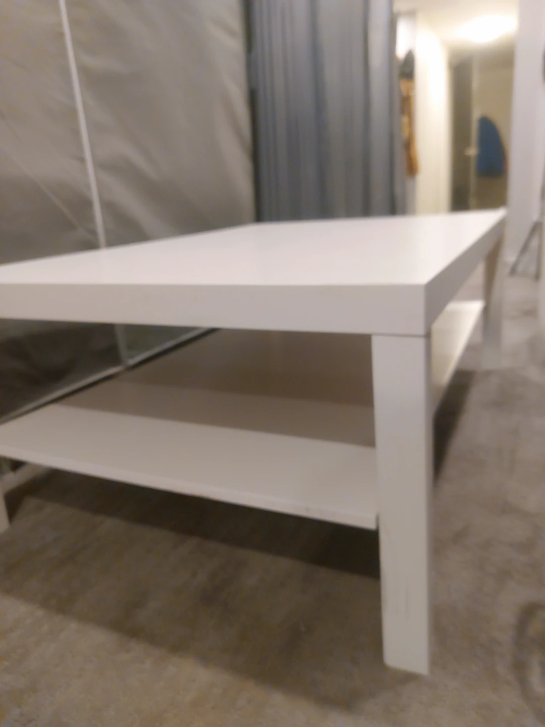 White Coffee Table with Shelf - photo 4