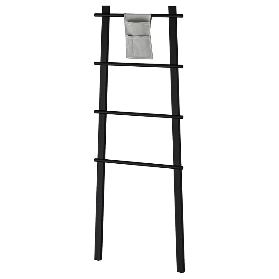Black Metal Ladder Towel Rack