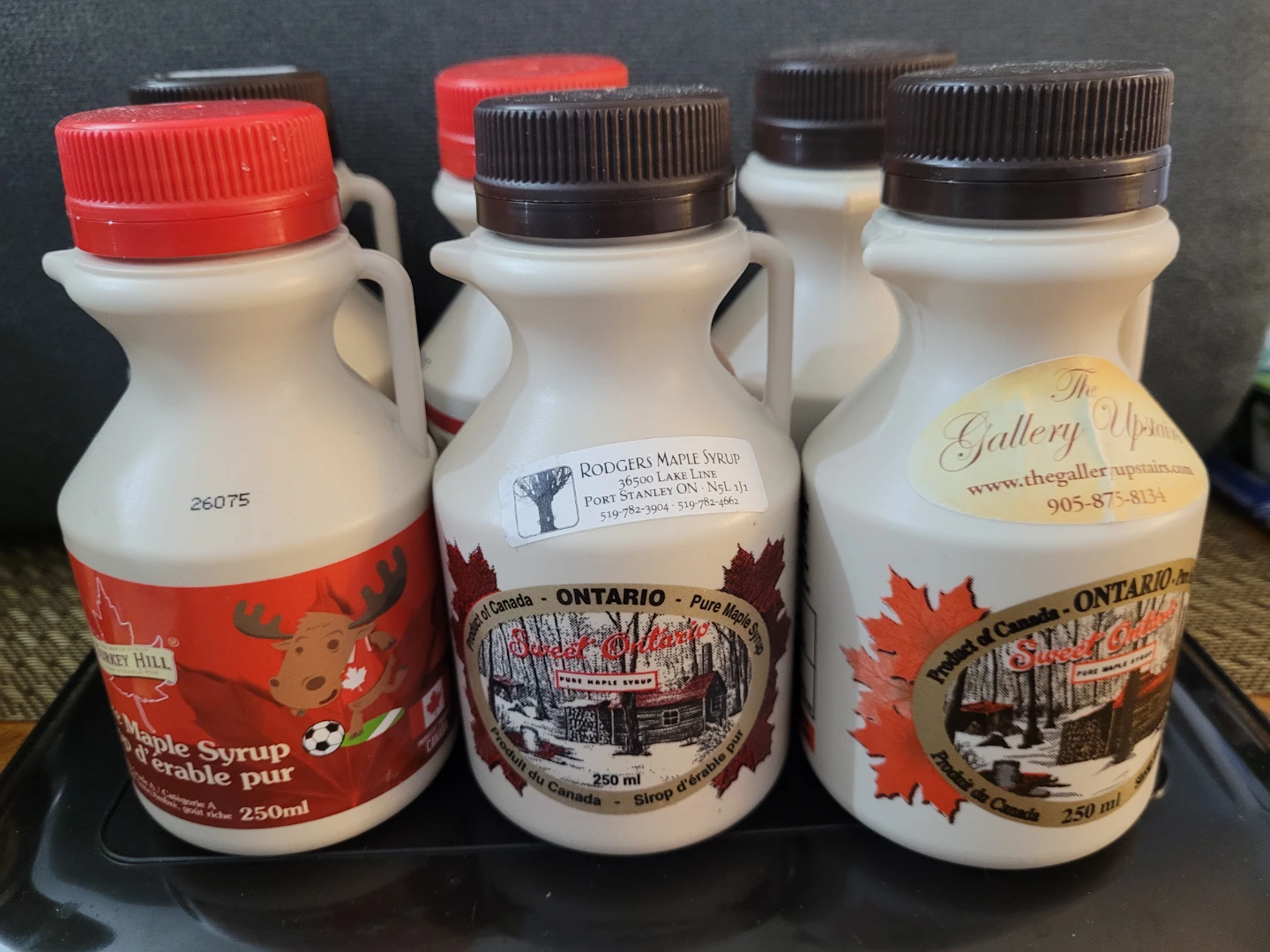 6 x 250ml Pure Maple Syrup Bottles - $12 each
