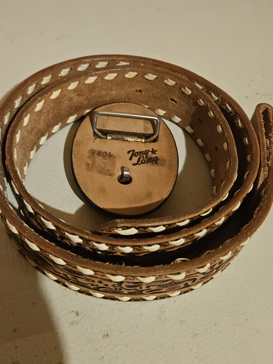Tony Lama Western Belt with Horse Buckle - photo 2
