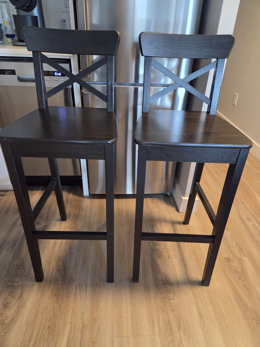 Set of 2 Dark Brown chairs