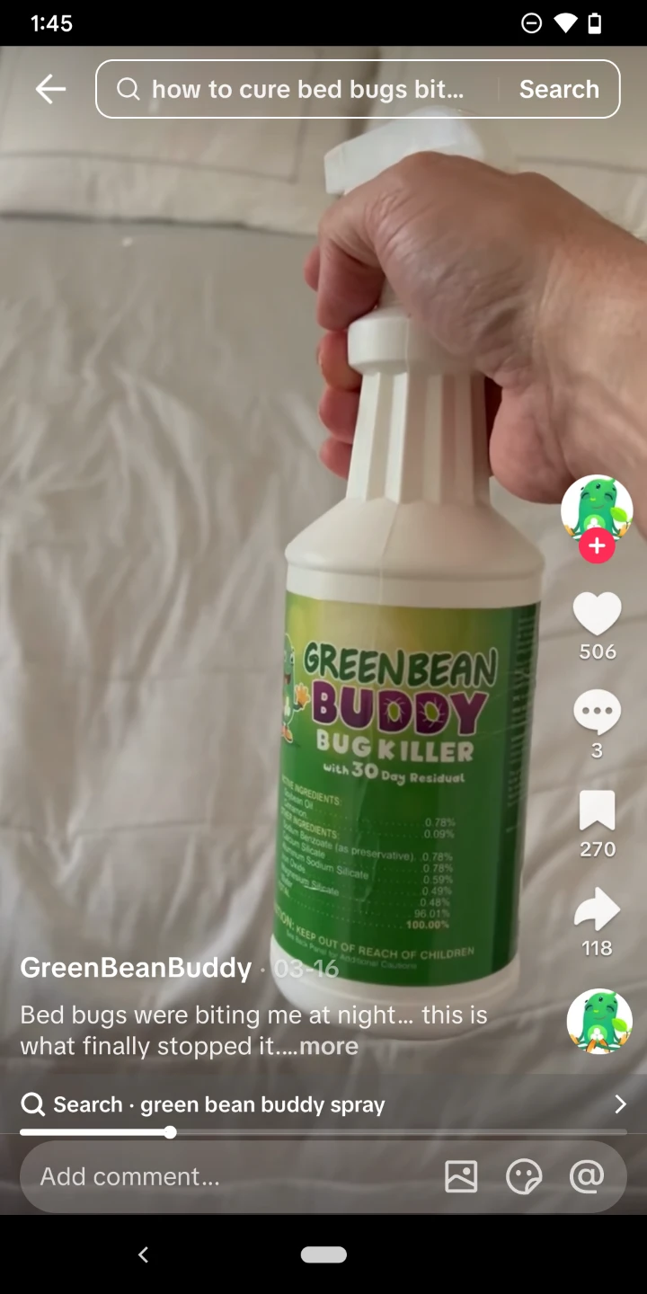 Green Bean Buddy Bug Killer Spray