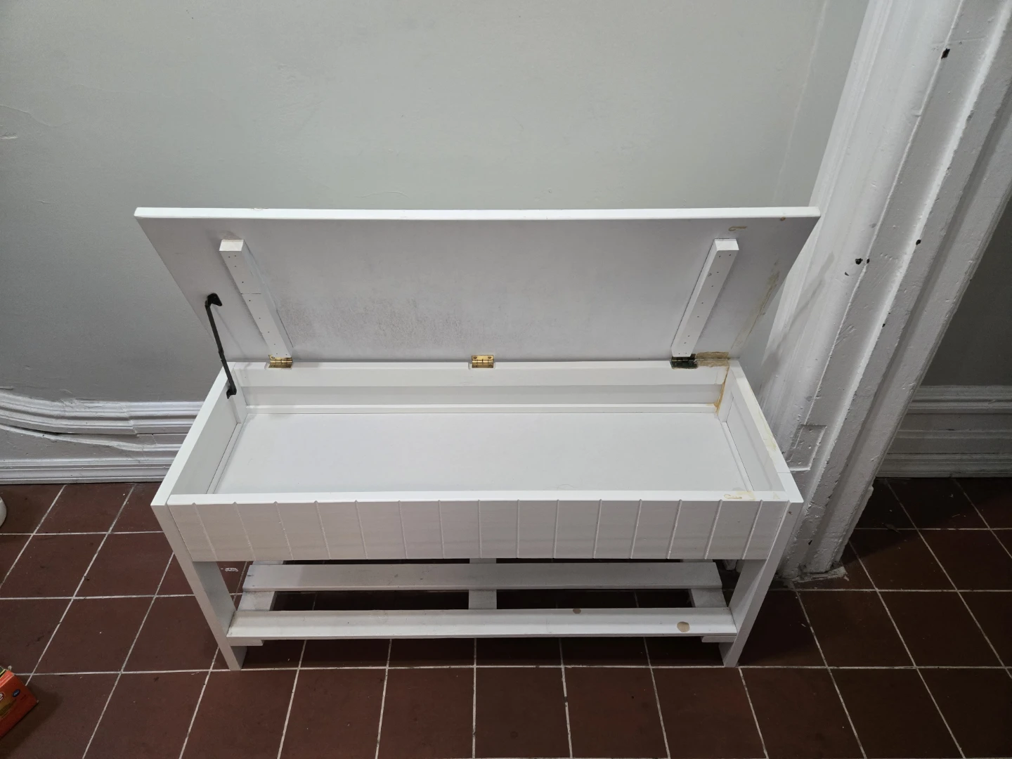 White Storage Bench - photo 2
