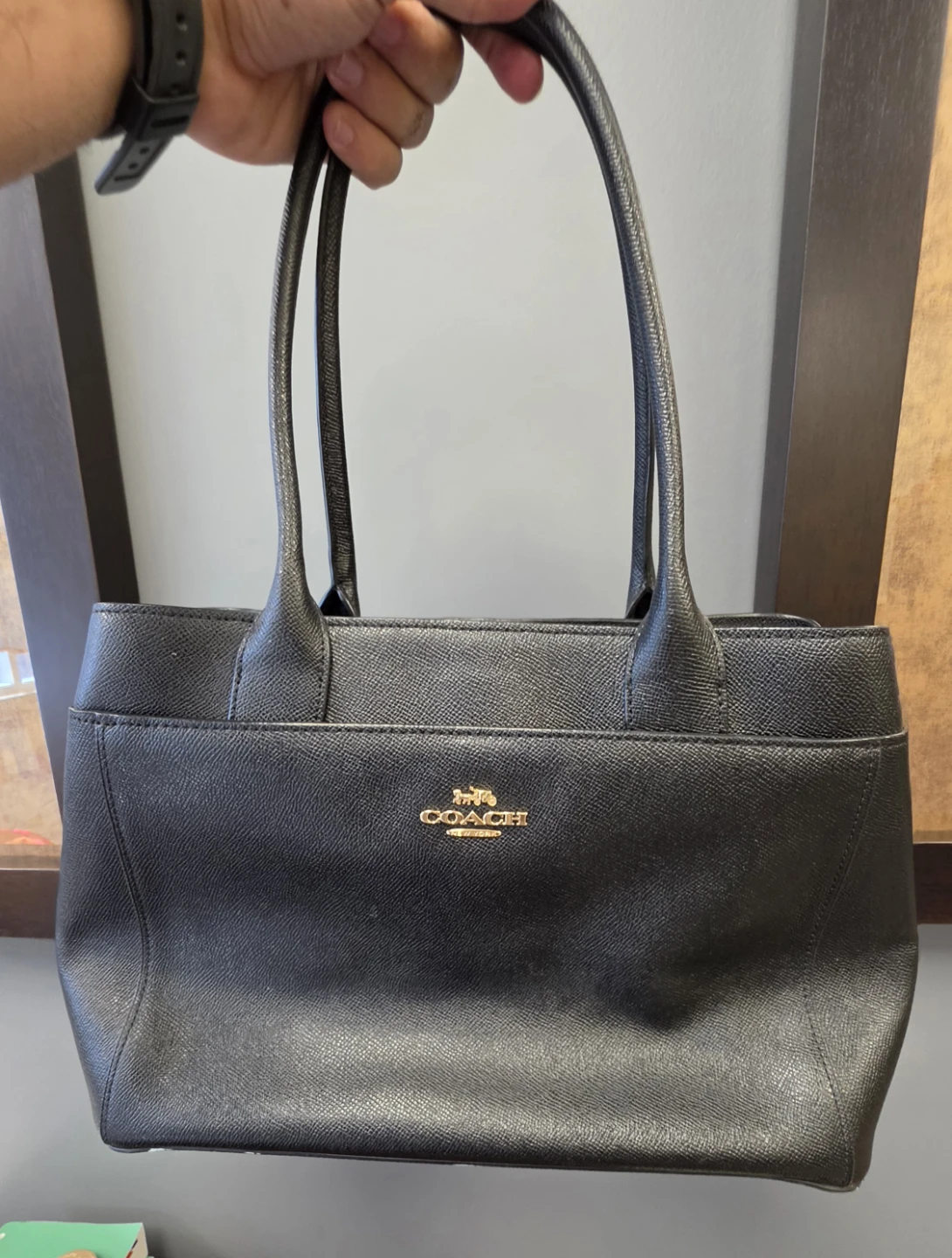 Coach Black Leather Tote Bag - photo 2