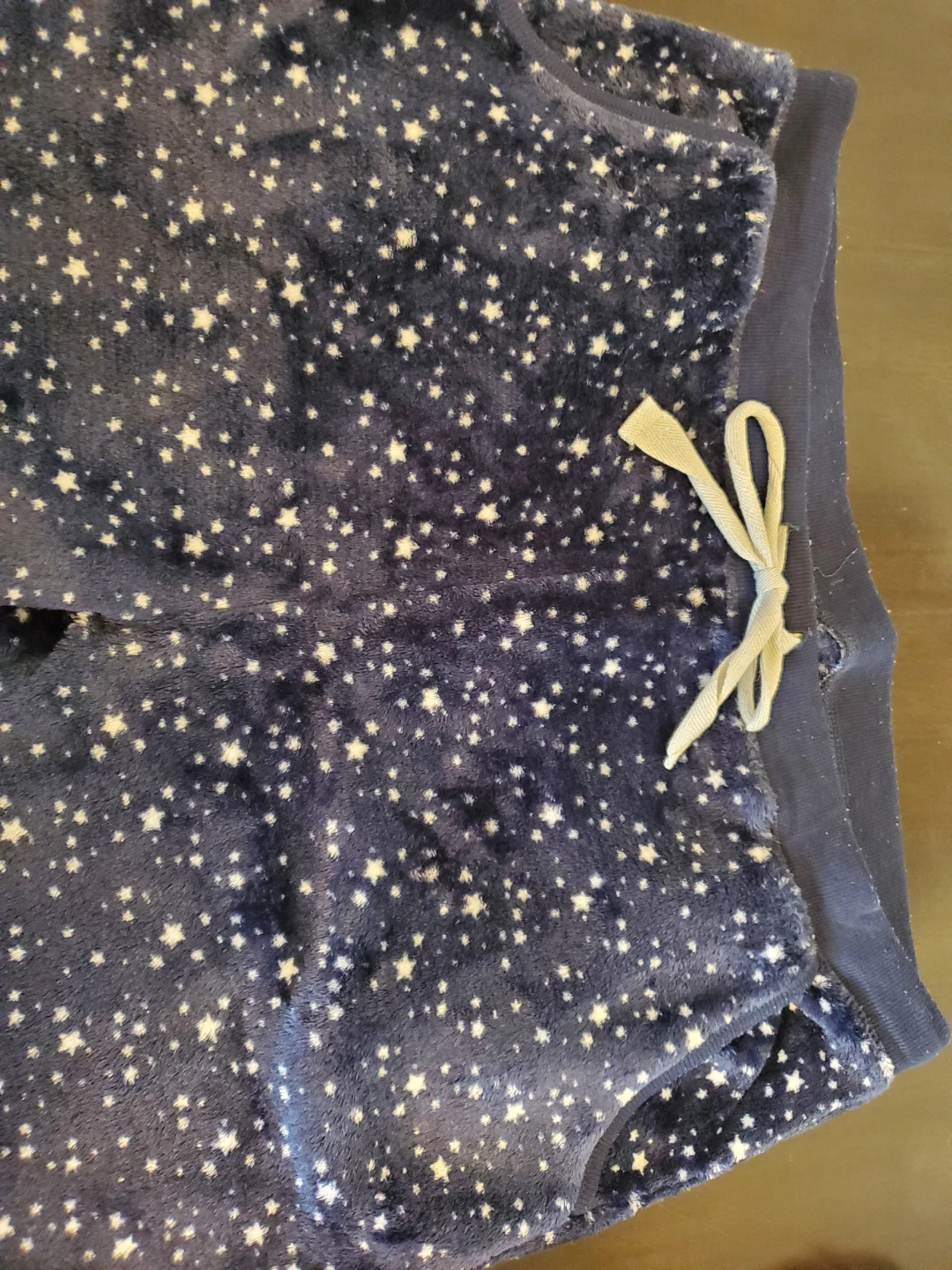 Plus size Navy Blue Star Print Fleece Pajama Pants - photo 2