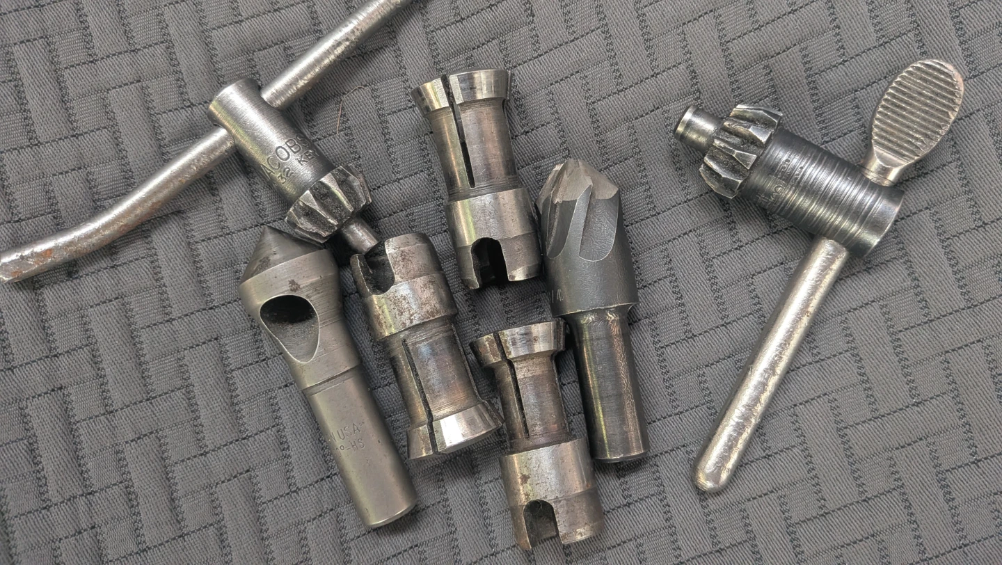 Jacobs Chuck Key & Collets Set drill bits - photo 2