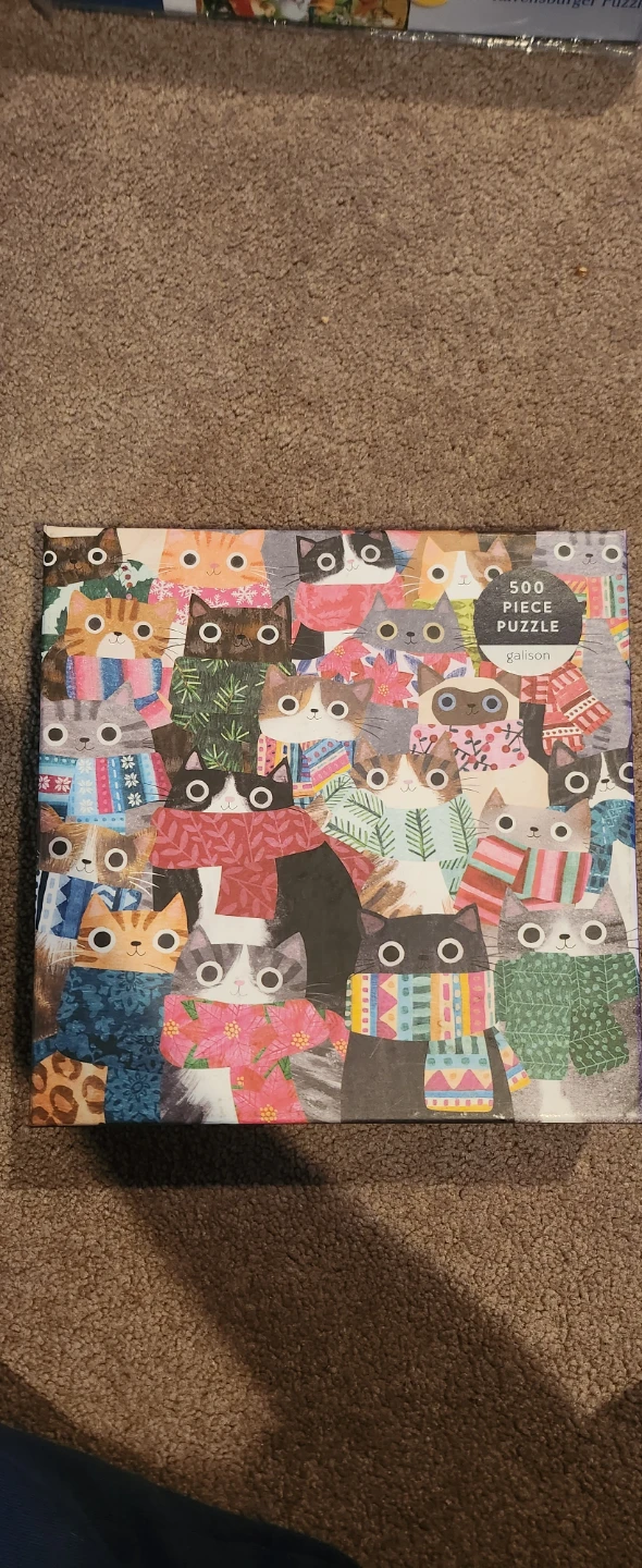 Galison "Wintry Cats" 500 Piece Jigsaw Puzzle