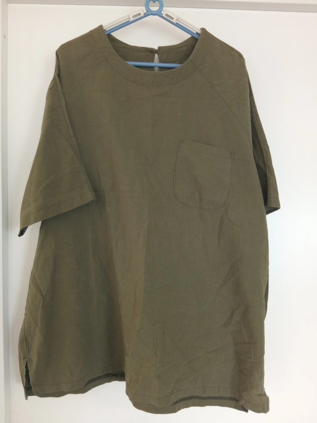 Olive Green Tunic Top with Pocket