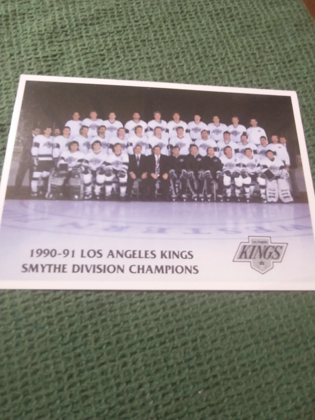 1990-91 Los Angeles Kings Smythe Division Champions Postcard